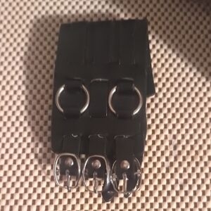 5 For $15 Black Belted Cuff with Silver Buckles